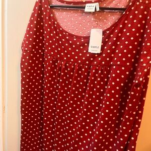 Suzanne Betro Red Polka Dot Blouse